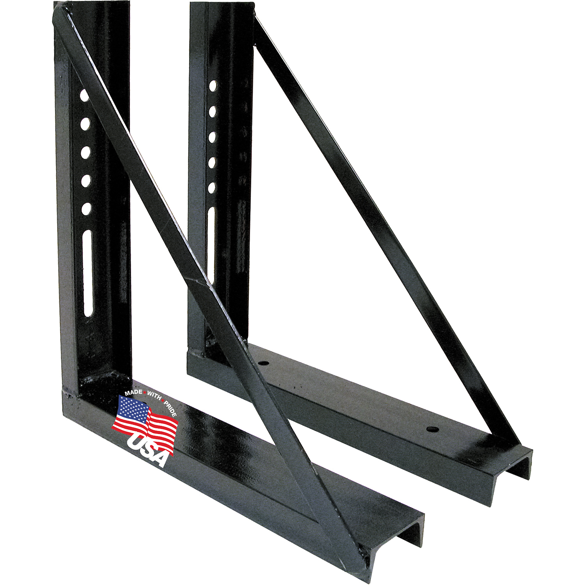 Buyers Products, 18x18in. Welded Black Structural Steel Mounting Brackets, Width 0 in, Material Steel, Color Finish Black, Model# 1701005
